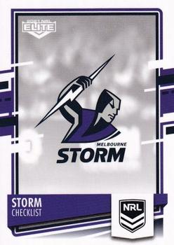 2021 NRL Elite #055 Melbourne Storm Checklist Front